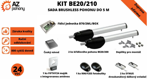 KIT BE20/210 - sada pohonu s technologií Brushless do 5,6 m